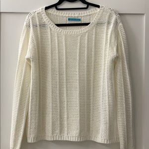 White silk sweater off white color like new